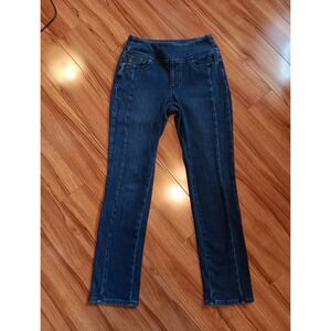 belle by kim gravel pull on jeans Sz 4 Dark Wash Womans